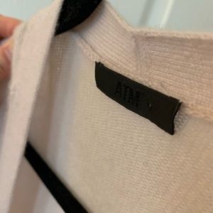 ATM cashmere long cardigan - soft baby pink color